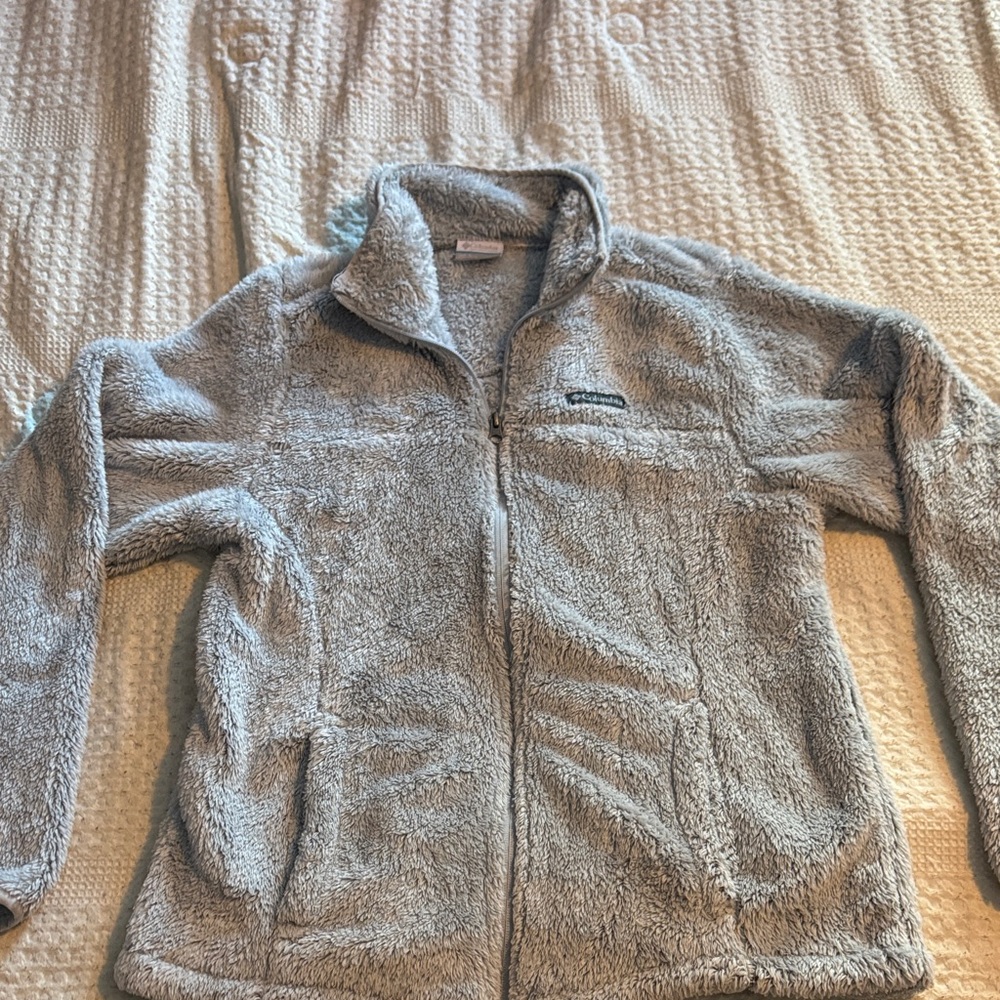 Columbia Soft Gray Fleece Jacket